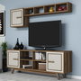 Hanah Home Mueble de TV Ayla - Nogal, Crema